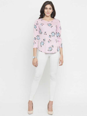 Casual Regular Sleeves Floral Print Women Multicolor Top