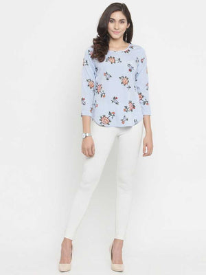 Casual Regular Sleeves Floral Print Women Multicolor Top