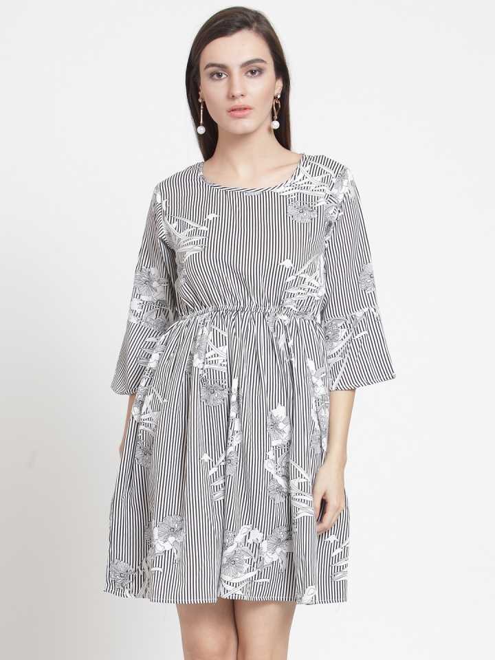 TANDUL  Women Gathered Multicolor Dress
