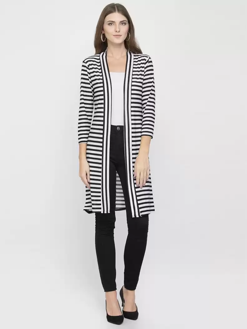 TANDUL  Women 3/4 Sleeve Multicolor Shrug