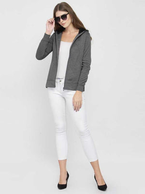 Full Sleeve Self Design Women Casual Jacket
