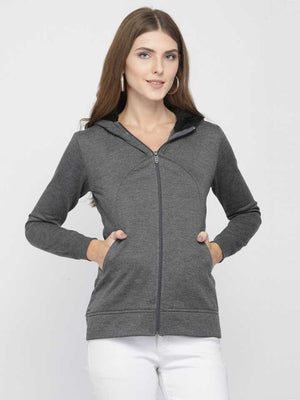 Full Sleeve Self Design Women Casual Jacket