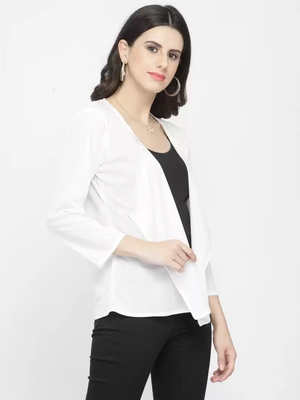TANDUL  Women Full Sleeve White Shrug