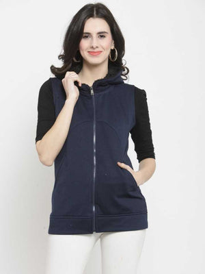 TANDUL  Sleeveless Solid Women Casual Jacket