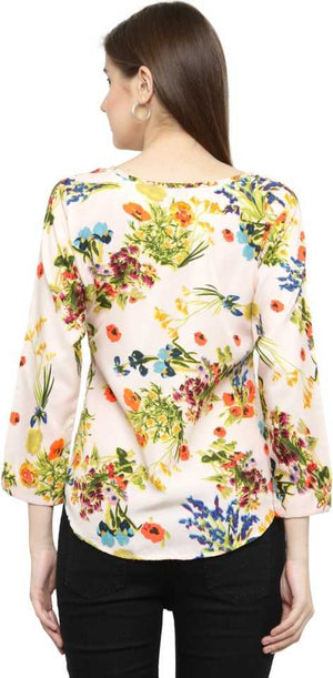 TANDUL  Casual Regular Sleeves Solid Women Multicolor Top