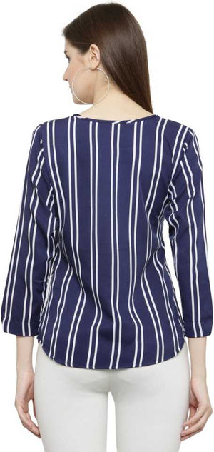 TANDUL  Casual Regular Sleeves Solid Women Multicolor Top