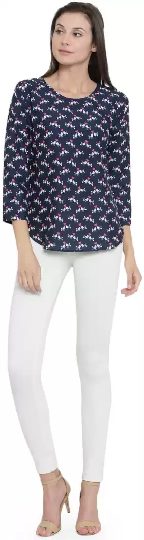 TANDUL  Casual Regular Sleeves Printed Women Multicolor Top