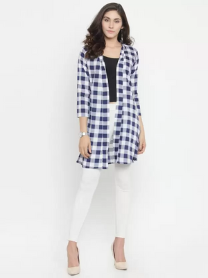 TANDUL  Women Straight 3/4 Sleeve Multicolor Shrug