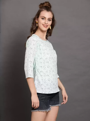 TANDUL  Casual Regular Sleeves Striped Women Multicolor Top