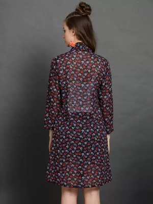TANDUL  Women 3/4th Sleeve Multicolor Shrug