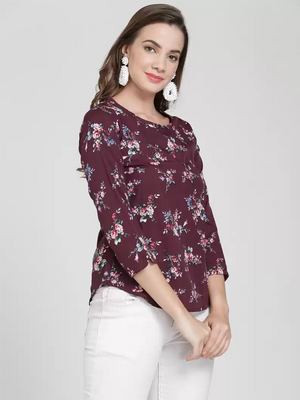 TANDUL  Casual Regular Sleeves Printed Women Multicolor Top