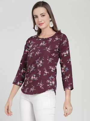 TANDUL  Casual Regular Sleeves Printed Women Multicolor Top