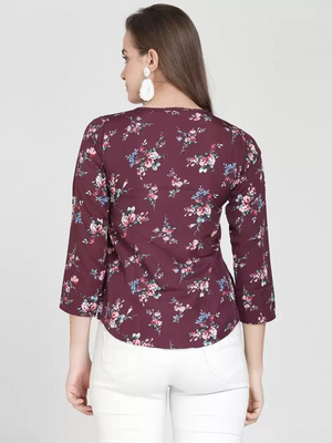 TANDUL  Casual Regular Sleeves Printed Women Multicolor Top