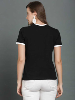 TANDUL  Casual Regular Sleeves Solid Women Black Top