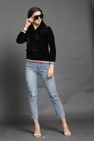 TANDUL  Full Sleeve Solid Women Sweatshirt