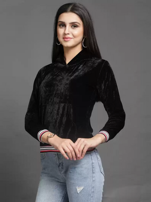 TANDUL  Full Sleeve Solid Women Sweatshirt