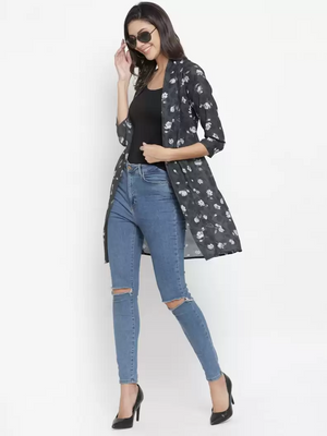 TANDUL  Women 3/4th Sleeve Multicolor Shrug