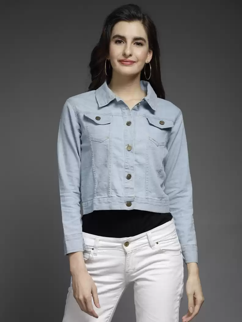 TANDUL  3/4th Sleeve Solid Women Denim Jacket