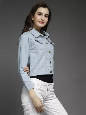 TANDUL  3/4th Sleeve Solid Women Denim Jacket