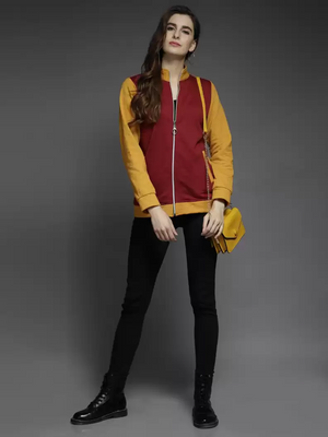 TANDUL  Full Sleeve Color Block Women Jacket
