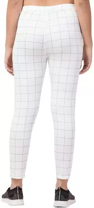 TANDUL White Jegging  (Checkered)