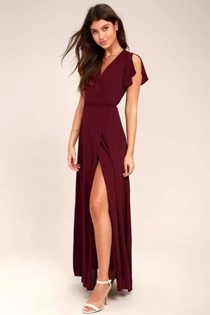 Women Layered Maroon Dress