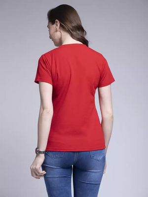 TANDUL  Casual Regular Sleeves Solid Women Red Top