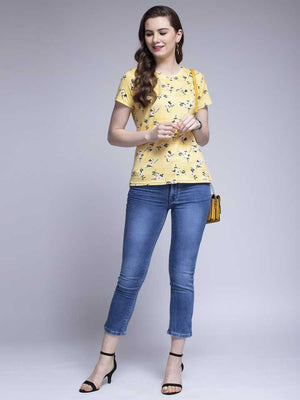 Casual Regular Sleeves Printed Women Multicolor Top