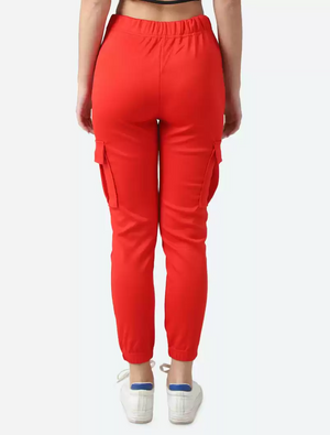 TANDUL  Regular Fit Women Red Viscose Blend Trousers