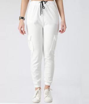 TANDUL  Regular Fit Women White Viscose Blend Trousers