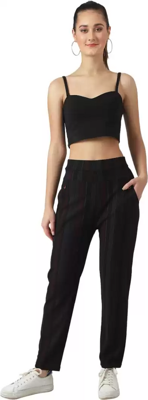 TANDUL  Regular Fit Women Multicolor Viscose Blend Trousers
