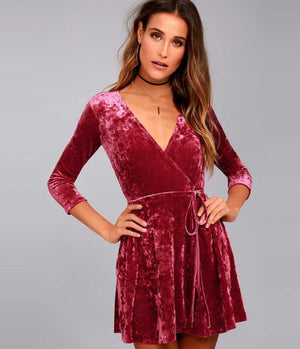 TANDUL  Women Fit and Flare Maroon Dress