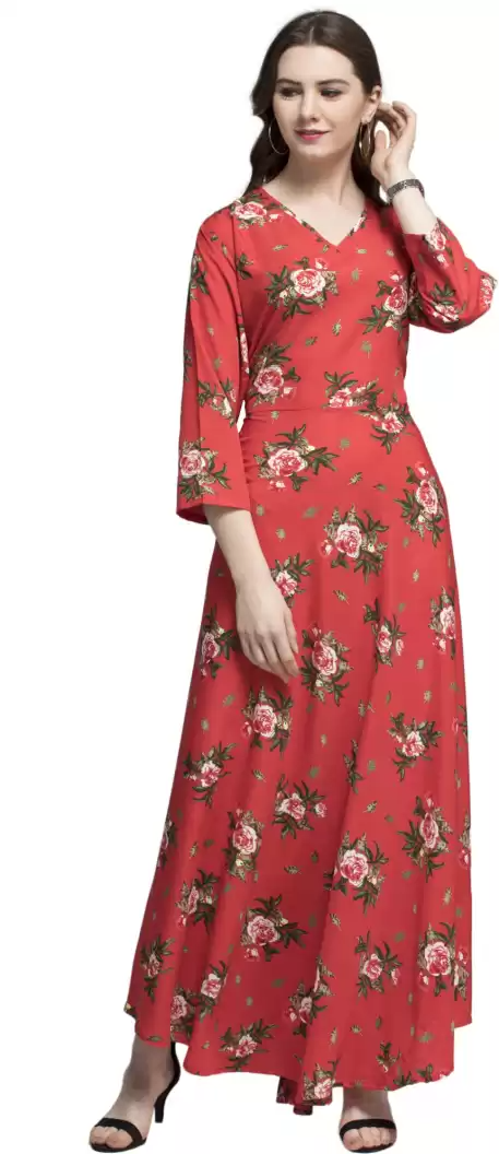 TANDUL  Women Maxi Red Dress