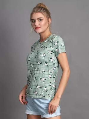 TANDUL  Casual Regular Sleeves Printed Women Multicolor Top
