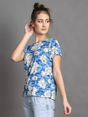 TANDUL  Casual Regular Sleeves Printed Women Multicolor Top