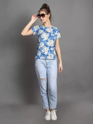 TANDUL  Casual Regular Sleeves Printed Women Multicolor Top