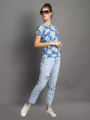 TANDUL  Casual Regular Sleeves Printed Women Multicolor Top