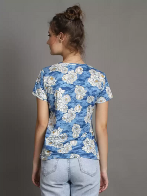 TANDUL  Casual Regular Sleeves Printed Women Multicolor Top