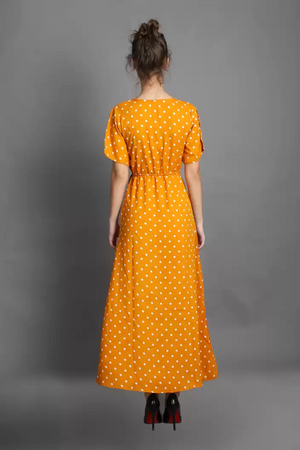 TANDUL  Women Maxi Yellow Dress