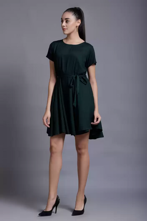 TANDUL  Women A-line Green Dress