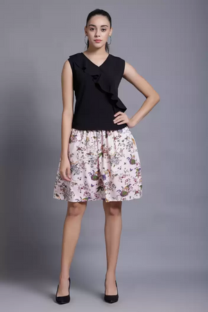 TANDUL  Casual Sleeveless Solid Women Black Top