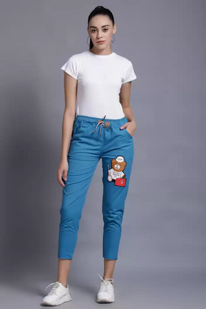 TANDUL  Regular Fit Women Blue Lycra Blend Trousers