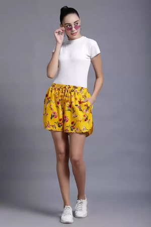 TANDUL  Floral Print Women Multicolor Dolphin Shorts