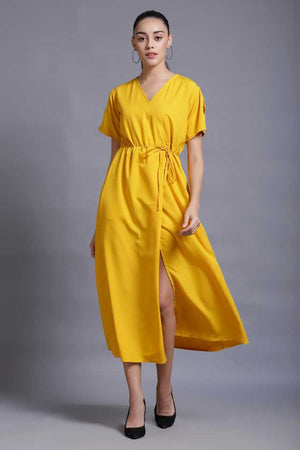TANDUL  Women Maxi Yellow Dress