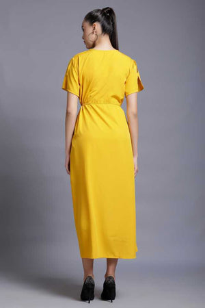 TANDUL  Women Maxi Yellow Dress