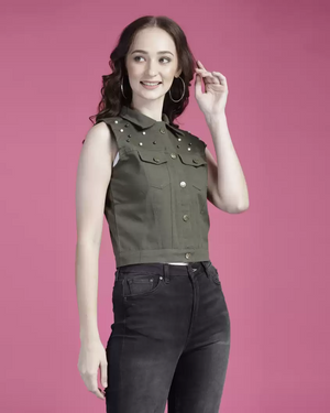 TANDUL  Sleeveless Solid Women Jacket