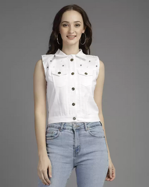 TANDUL  Sleeveless Solid Women Jacket