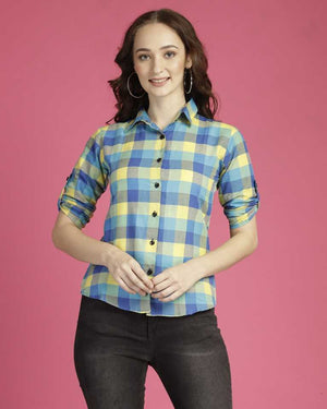 TANDUL  Women Regular Fit Checkered Casual Shirt