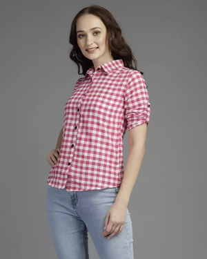TANDUL  Women Regular Fit Checkered Casual Shirt