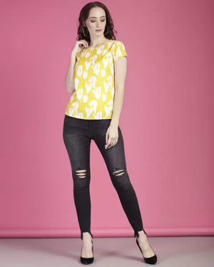 TANDUL  Casual Regular Sleeves Printed Women Multicolor Top